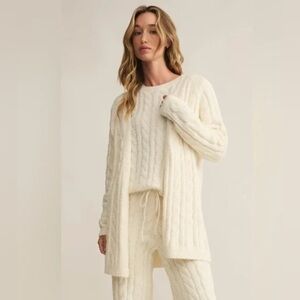 Z Supply Cream Cable Knit Sweater NWT